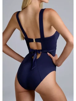 Badpak "Cache Coeur" donkerblauw