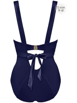 Badpak "Cache Coeur" donkerblauw