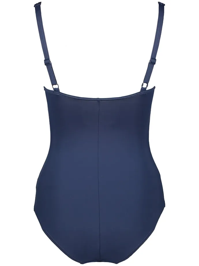 Badpak donkerblauw/lichtblauw/meerkleurig