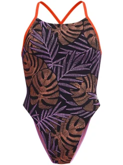 Badpak ''Eco+'' paars/oranje/zwart