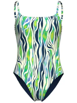 Badpak groen/donkerblauw