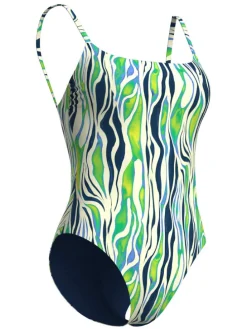 Badpak groen/donkerblauw