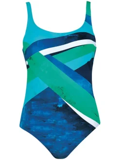 Badpak groen/turquoise/blauw
