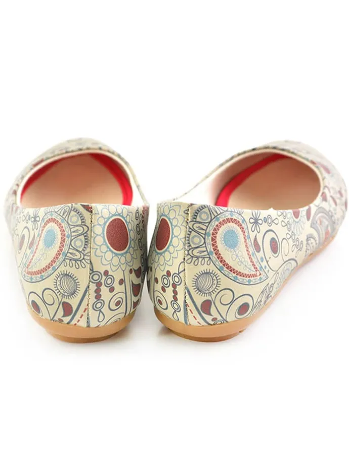Ballerina's beige/meerkleurig