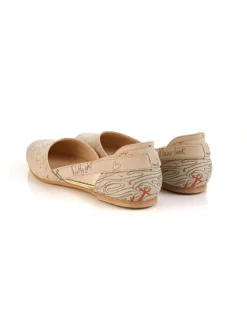 Ballerina's beige/meerkleurig