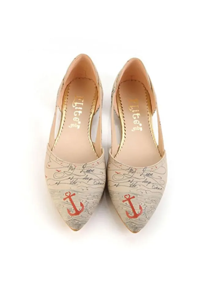 Ballerina's beige/meerkleurig