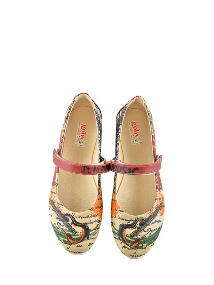 Ballerina's beige/meerkleurig