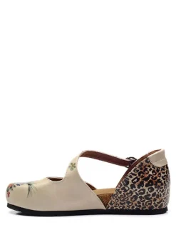 Ballerina's met bandje beige/meerkleurig