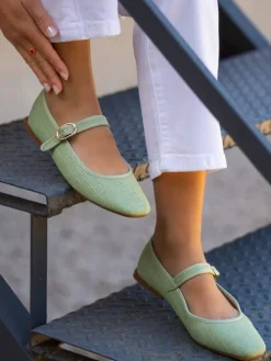 Ballerina's met bandje groen