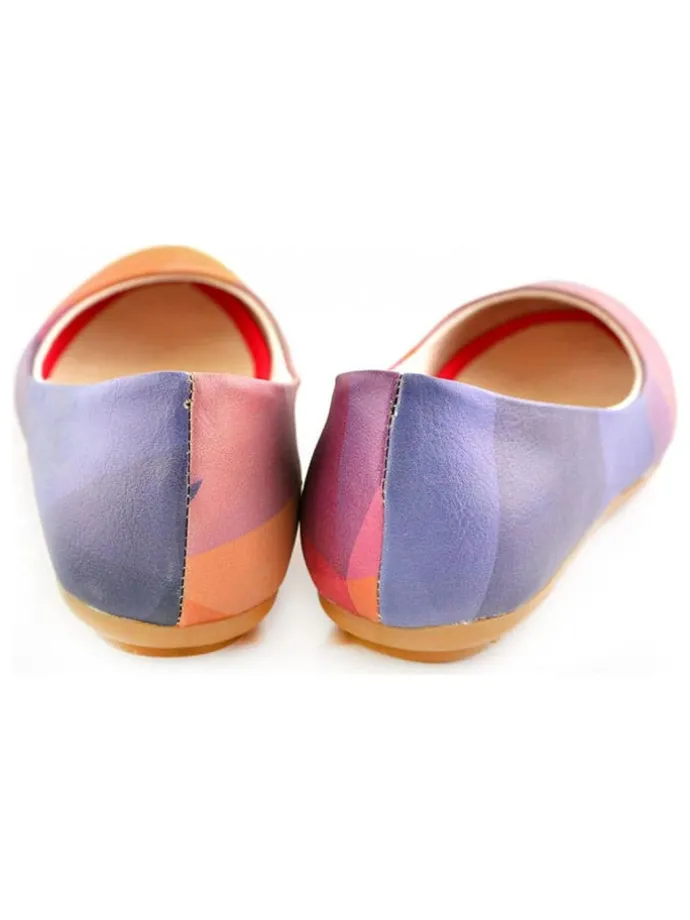Ballerina's oranje/roze/meerkleurig