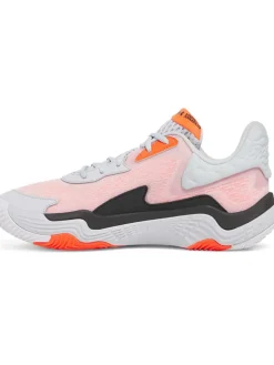 Basketbalschoenen oranje/wit/zwart
