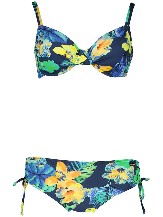 Bikini donkerblauw/groen