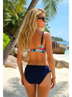 Bikini donkerblauw/meerkleurig
