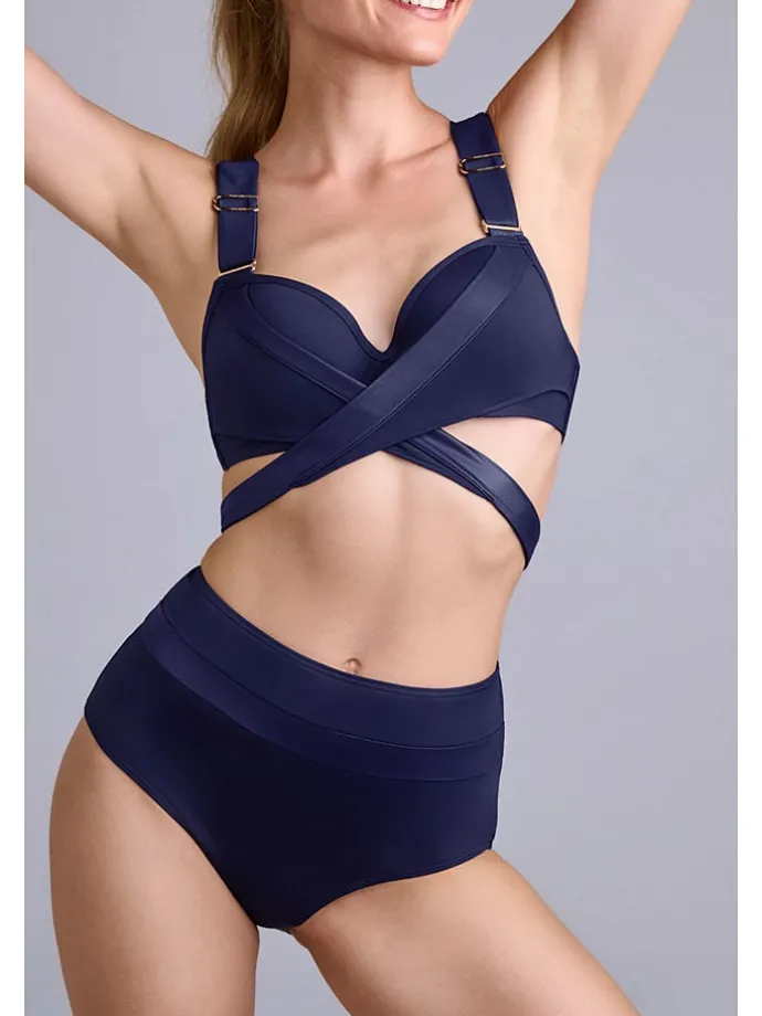 Bikinislip "Cache Coeur" donkerblauw