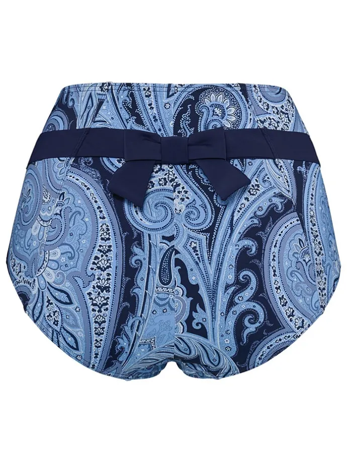 Bikinislip donkerblauw/lichtblauw