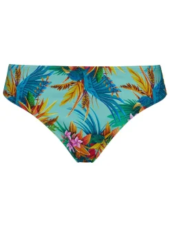 Bikinislip lichtblauw/meerkleurig