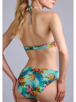 Bikinislip lichtblauw/meerkleurig