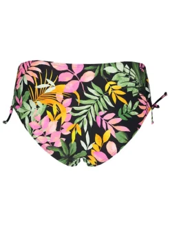 Bikinislip zwart/groen/roze