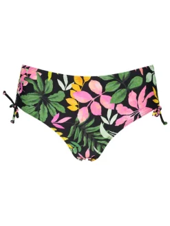Bikinislip zwart/groen/roze