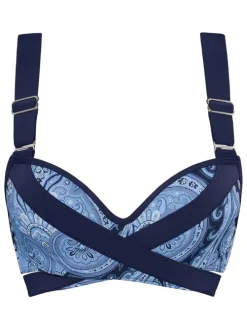 Bikinitop lichtblauw/donkerblauw