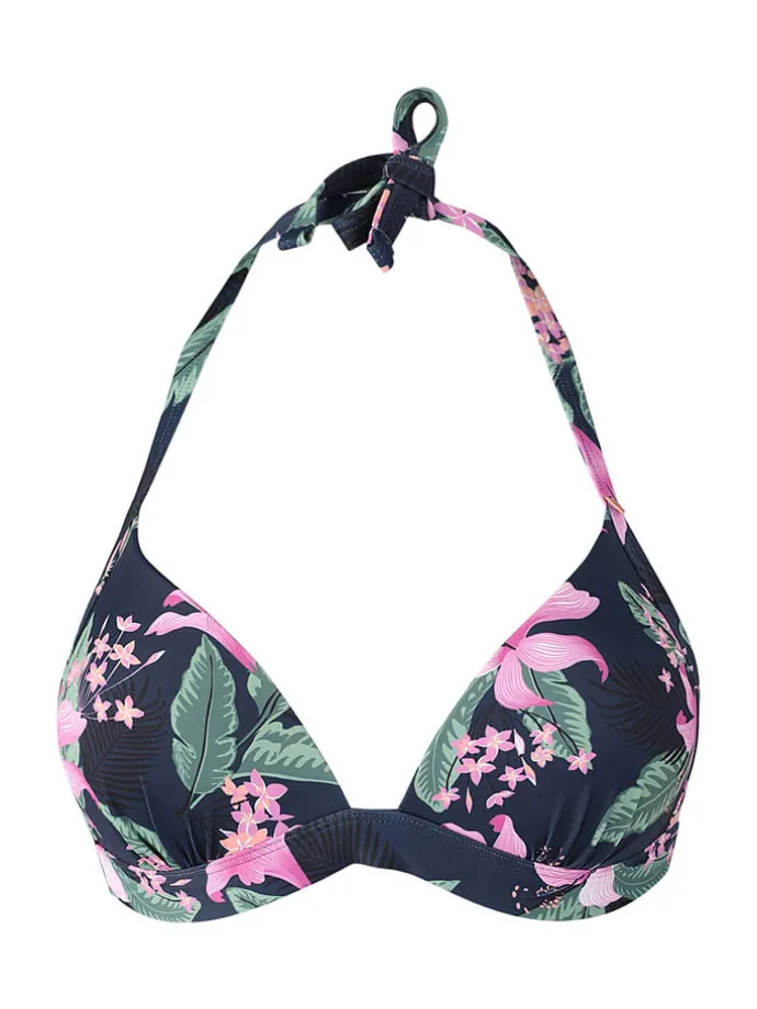 Bikinitop "Lisselot" donkerblauw/lichtroze