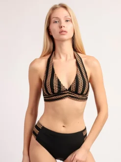 Bikini zwart/lichtbruin
