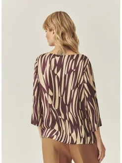 Blouse "Afeliami" bordeaux/beige