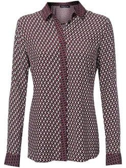 Blouse auberginekleurig/zwart