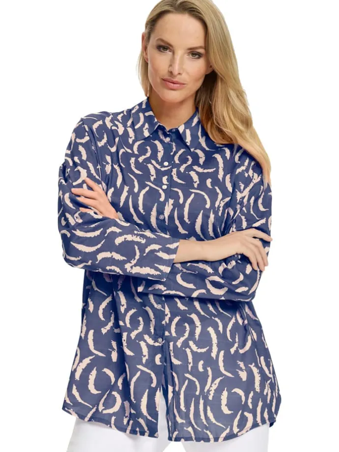 Blouse blauw