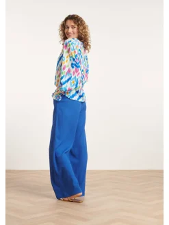 Blouse blauw/meerkleurig