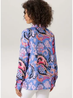 Blouse blauw/roze