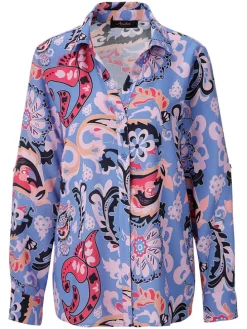 Blouse blauw/roze