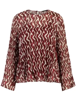 Blouse bordeaux/crème