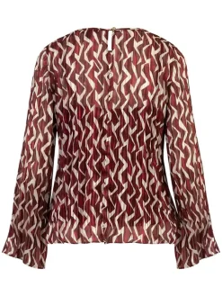 Blouse bordeaux/crème