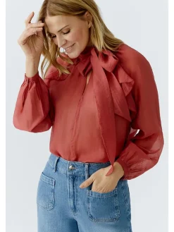 Blouse bruinrood