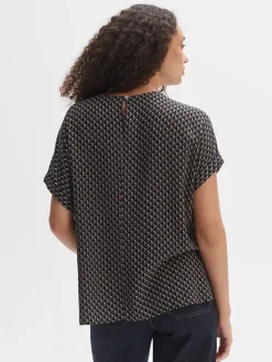 Blouse bruin/zwart