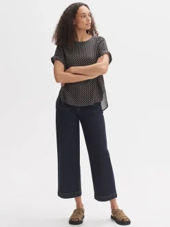 Blouse bruin/zwart