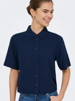 Blouse donkerblauw