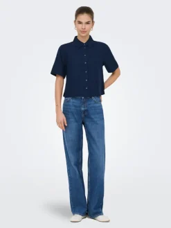 Blouse donkerblauw