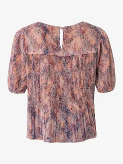 Blouse lichtroze/blauw