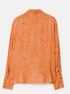 Blouse oranje/lichtroze