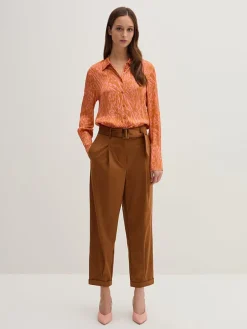 Blouse oranje/lichtroze