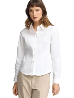 Blouse - slim fit - wit