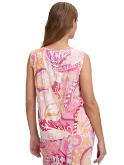 Blousetop lichtroze/roze/abrikooskleurig