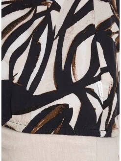 Blousetop zwart/crème