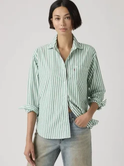 Blouse wit/groen