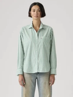 Blouse wit/groen