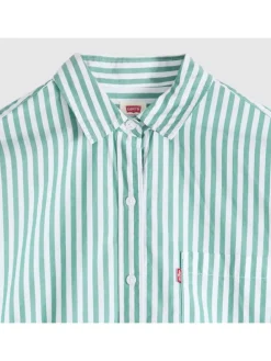 Blouse wit/groen