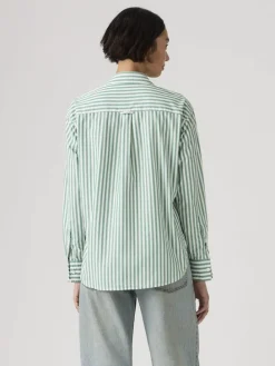 Blouse wit/groen