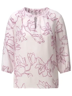 Blouse wit/paars